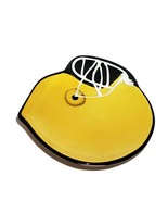 Kane Home Earthenware Lemon Yellow Modern MCM Abstract Art Ceramic Servi... - $11.79