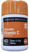 Chewable Vitamin C 200mg For immunity orange 60 tablets - $147.90 MXN