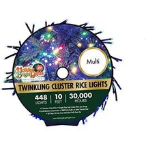448 LED Multi Twinkling Cluster Rice Lights, 10�x5� Garland of Lights, Soft - $40.96