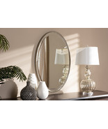 Colton Antique Silver Finished Oval Accent Wall Mirror - $3,603.33 MXN
