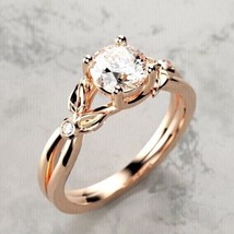 2.20 Ct Round Simulated Diamond Solitaire Engagement Ring 14k Rose Gold Plated - £62.03 GBP