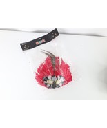 NOS Vintage 90s Feather Masquerade Mask Halloween Costume Adult One Size - $24.70