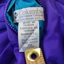 Columbia SL5750 Women’s Large Teal/Purple Reversible Nylon Insulated Ski Jacket image 9