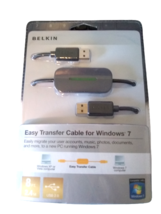 Belkin Easy Transfer Cable For Windows 7, 8 ft 2.4 m USB 2.0 Open Back - £6.21 GBP