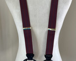 Trafalgar Suspenders Textured Silk Maroon Navy Pinstripe Formal Ends All... - £25.40 GBP