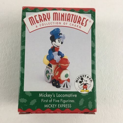 Primary image for Hallmark Merry Miniatures Mickey Express Mickey's Locomotive Train Vintage 1998