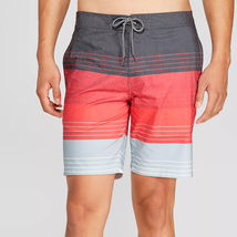 Goodfellow &amp; Co™ Board Shorts ~ Men&#39;s Size 28 ~ 8.5&quot; Inseam ~ Red Incentive - £17.73 GBP