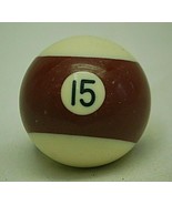 Pool Table Billiard Ball #15 Maroon Stripe Vintage Replacement Piece - £10.22 GBP