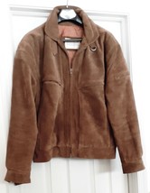 Vintage WEEKENDER Leather Jacket Trucker Bomber Brown Men&#39;s Size 42 L - $128.86