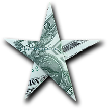 Dollar Origami STAR Made with REAL MONEY Handmade Cash Art Christmas Gift - $349.39 MXN+