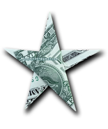 Dollar Origami STAR Made with REAL MONEY Handmade Cash Art Christmas Gift - $26.51 CAD+