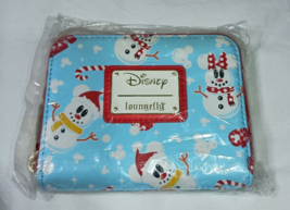 Loungefly Disney AOP Mickey and Minnie Mouse Snowman Zip Around Wallet See Descr - £20.46 GBP