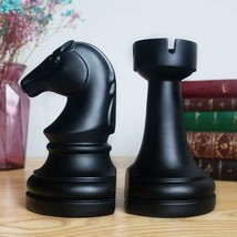 Decorative Chess Bookends For Shelves, Book Ends Decorative For Office, ... - $36.99
