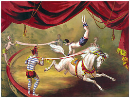 Decor Victorian Poster.Fine Graphic Art Design.Circus Act.Home Art Design.1026 - £13.51 GBP+