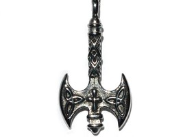 Stainless Steel Celtic Trinity Irish Battle Axe Cross Pendant - £22.06 GBP