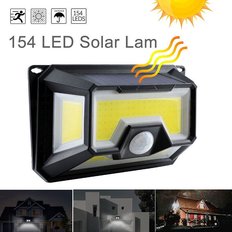 Primary image for 154 Led Solar Powered Motion Sensor Pir Security Light Garden Garage Outdoor