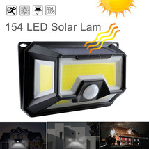154 Led Solar Powered Motion Sensor Pir Security Light Garden Garage Outdoor - £23.43 GBP