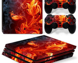 For PS4 PRO Console &amp; 2 Controllers Floral Flame Vinyl Skin Decal  - $12.97