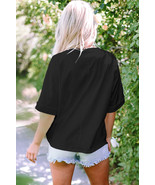 Black MAMA Chenille Patched Crew Neck T Shirt - $20.24 CAD