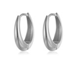 Ling silver fashion water drop geometry charm hoop earrings for women wedding fine thumb155 crop