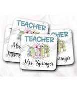 Book Coasters, Small Teacher Gifts, Personalized Teacher Coaster, Teache... - £3.92 GBP
