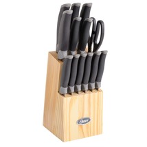 Oster Lindbergh 14 Piece Stainless Steel Cutlery Kitchen Knife Block Set... - $41.36