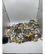 jewelry lot 80 Pins,3 Rings,1 Tie Clip,1 Set Earrings, 4 Necklaces 1 Bra... - $464.10 MXN