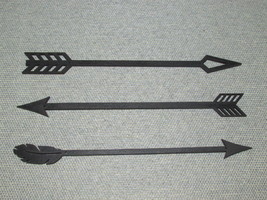 Set #3 Of Three Black Wood Arrow Wall Decor Sign - £15.77 GBP