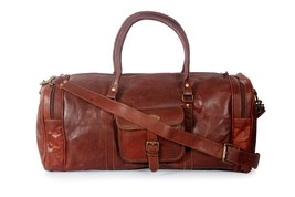 Leather Weekender, Duffle Bag, Leather Weekend Bag, Leather Holdall Bag - £106.18 GBP