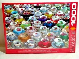 Eurographics Tea Cups and Saucers Jigsaw Puzzle 1000-Piece Recycled Card... - £18.70 GBP