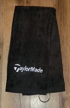 TaylorMade Embroidered Golf Towel 16x26 Black - £13.32 GBP