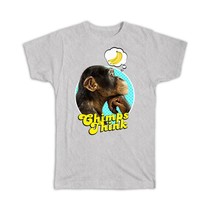 Funny Monkey Thinking Banana : Gift T-Shirt Animal Ape Chimp Humor - £14.38 GBP