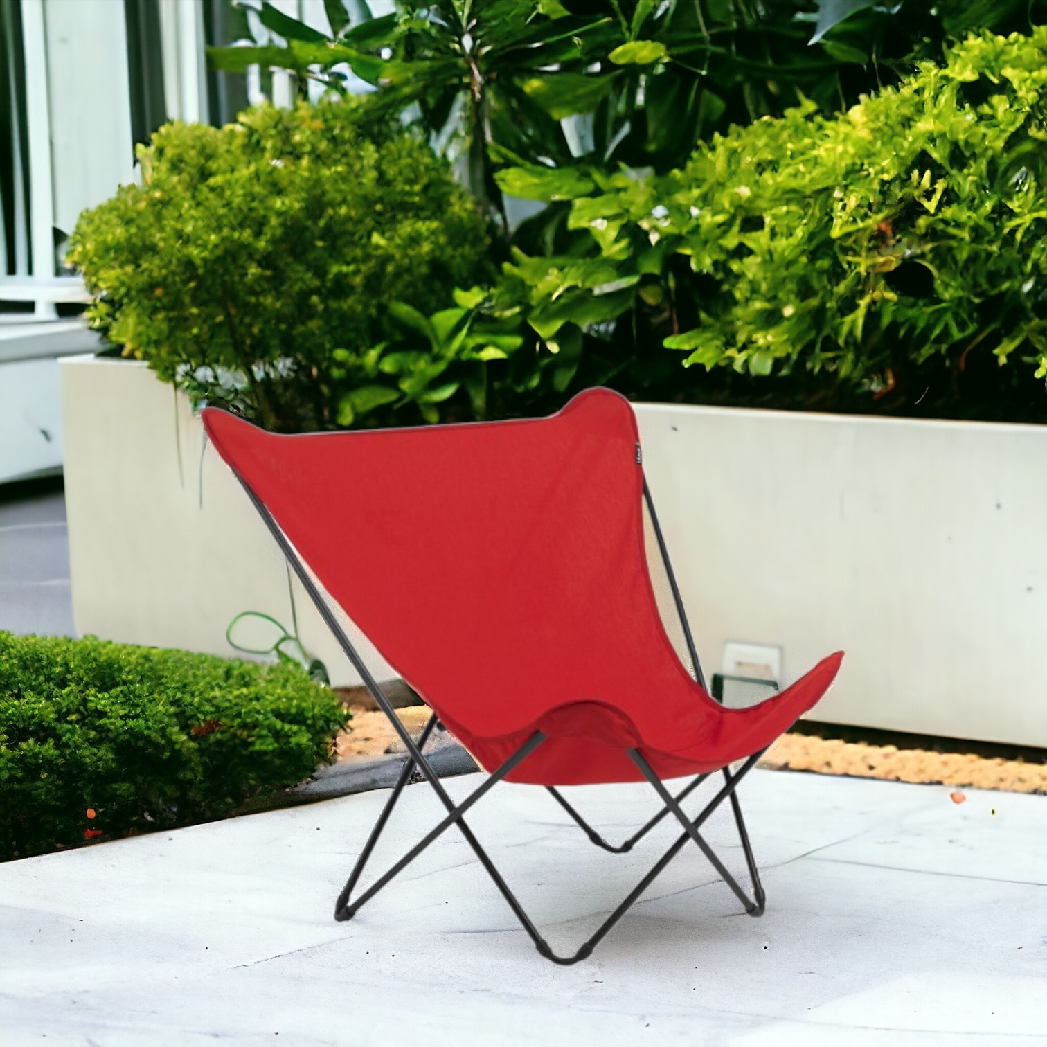36&quot; Red and Chrome Outdoor Camping Chair - $183.50