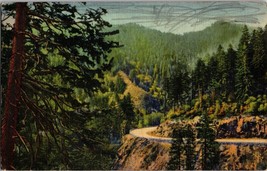 One of Many Curves on Highway Great Smoky Mountains National Park Linen Postcard - £6.02 GBP
