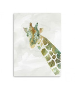 HomeRoots 40 x 30 in. Green Abstract Marble Watercolor Giraffe Canvas Wa... - $200.31