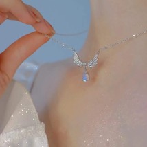 Summer Sale! Fashion Angel Wings Water Droplets Alloy Inlay Rhinestones Women&#39;s  - $13.84