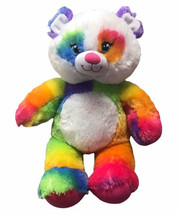 Build A Bear Rainbow Pop of Color Panda 17” Stuffed Animal Bear - $16.20