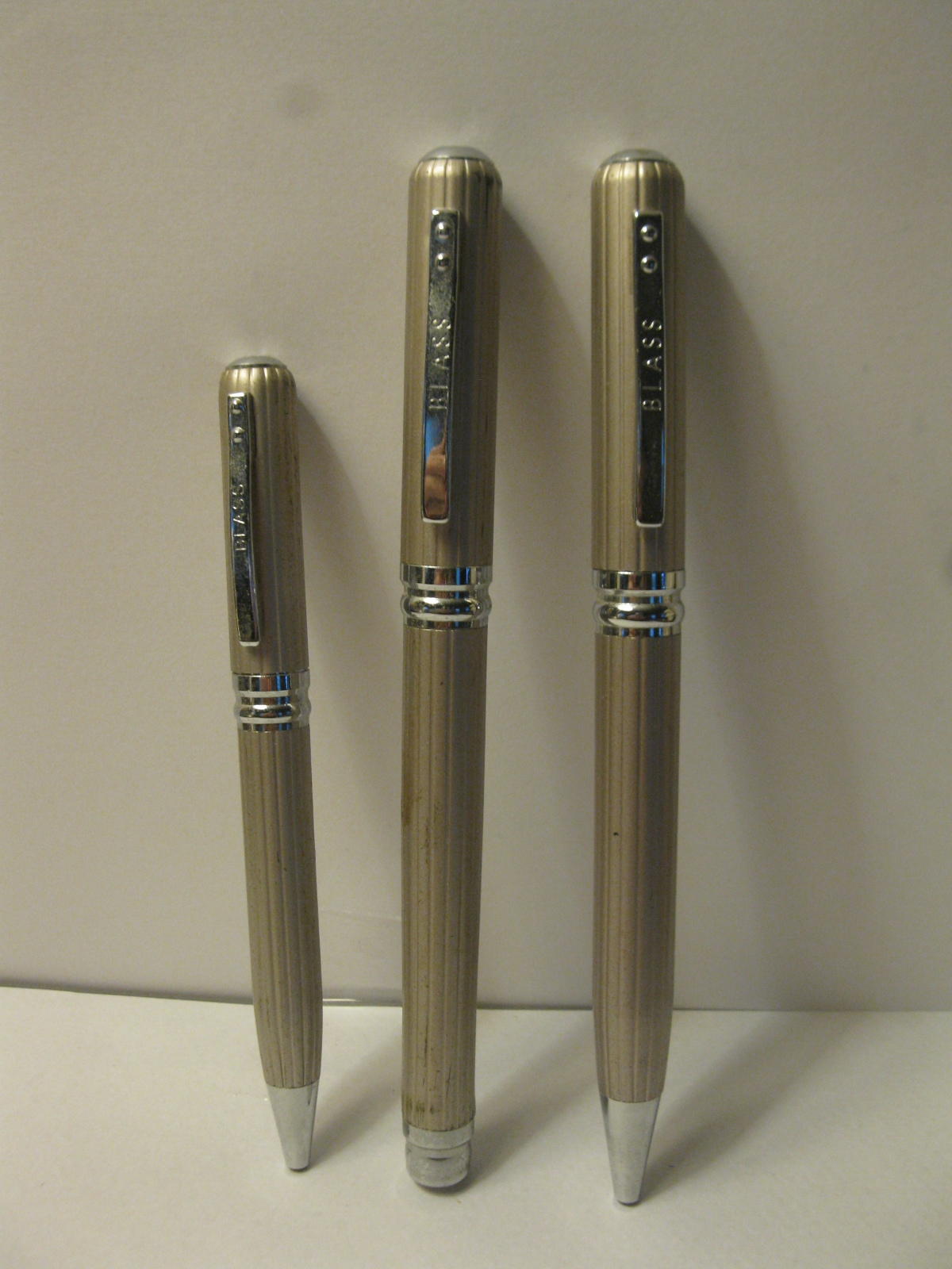 (BX-15) Blass 3 piece Pen & Pencil set - Silver Finish - $6.25