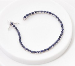 Natural 925 Sterling Silver sapphire Gemstone Bracelet  Best Birthday Gift - £95.48 GBP