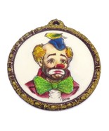 Vintage Artini Hand-Painted Sculptured Clown with Bird on Hat Wall Plaqu... - $25.00