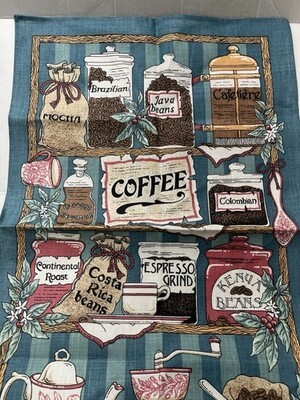 NWOT Ulster Weavers vintage Coffee teapot Kitchen Tea Towel Linen Madein Ireland Item image 3
