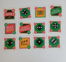 1991 Showdown Yahtzee replacement pieces 12 Cards - $4.84
