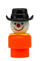 Vintage Fisher Price Little People Cowboy Clown Figure Orange Black Hat ... - $182.19 MXN