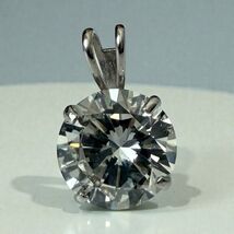 2ctw Round Soliatire Lab Grown Diamond Pendant 14K White Gold No Cert - $346.50
