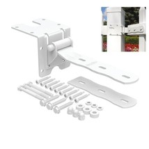11.62 in. x 3.25 in. White No Rust Gate Hinge for Vinyl and Wood Gate Locking - £19.75 GBP