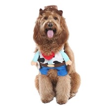 NEW Cowboy Costume Pet Size Medium Dog (20-50 lb) Halloween Vibrant Life Hat Top - £11.90 GBP