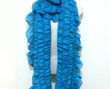 Layers By Lizden ~ Smocked Wrap With Ruffled Edge ~ Blue ~ Scarf ~ QVC - $14.96