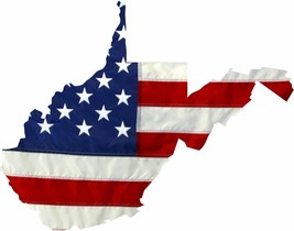 State of West Virginia Realistic American Flag Window Decal - Various Sizes - £3.96 GBP+