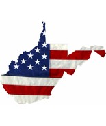 State of West Virginia Realistic American Flag Window Decal - Various Sizes - £3.88 GBP+