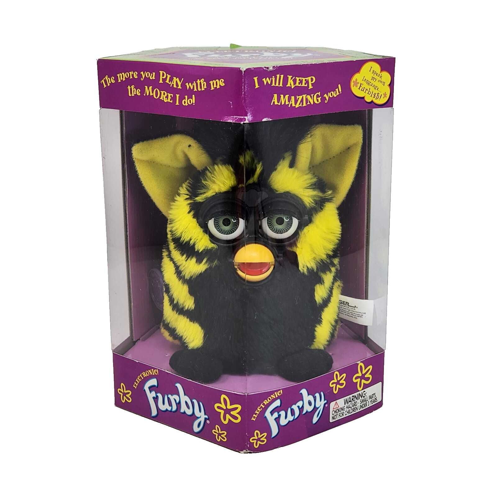 VINTAGE 1999 YELLOW + BLACK BUMBLEBEE FURBY 70-800 NEW SEALED ORIGINAL B... - $76.00